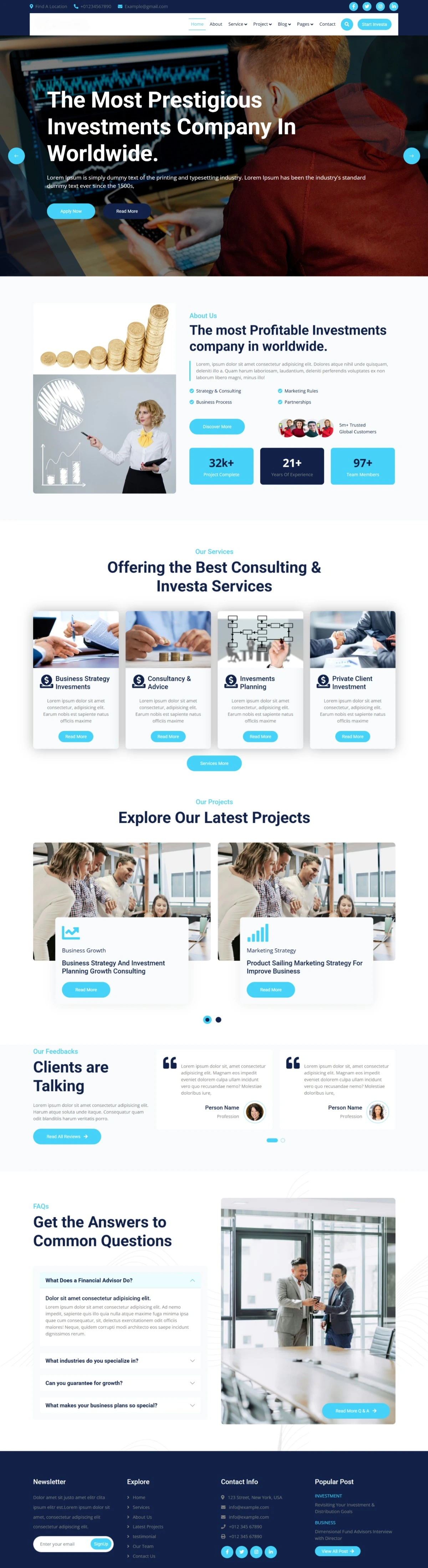 Website Concept – Corporate Website Layout Study